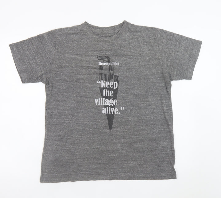 Stereophonics Men's Grey Graphic Print Band T-Shirt Size L