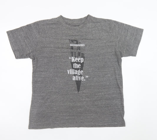 Stereophonics Men's Grey Graphic Print Band T-Shirt Size L