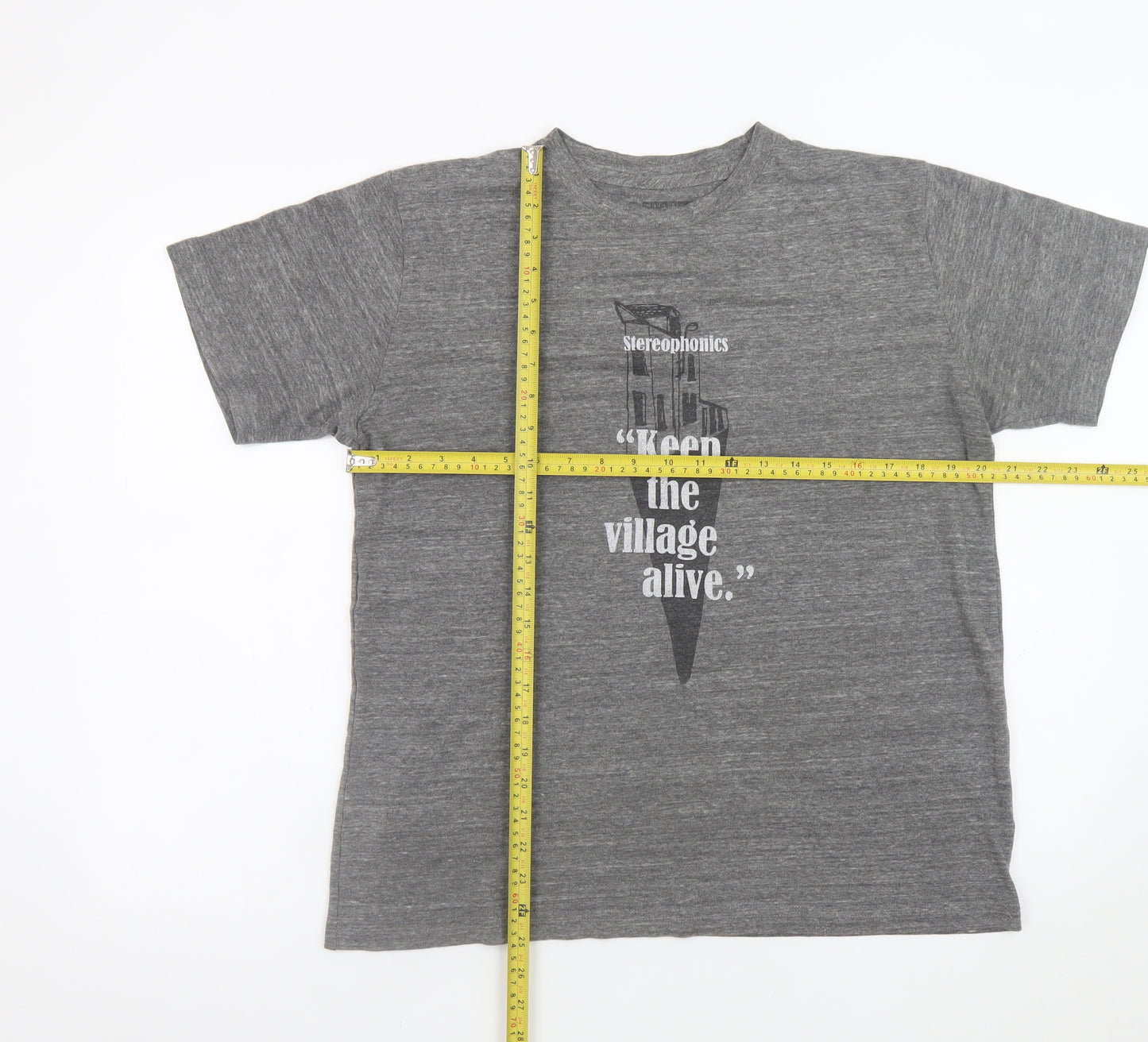 Stereophonics Men's Grey Graphic Print Band T-Shirt Size L