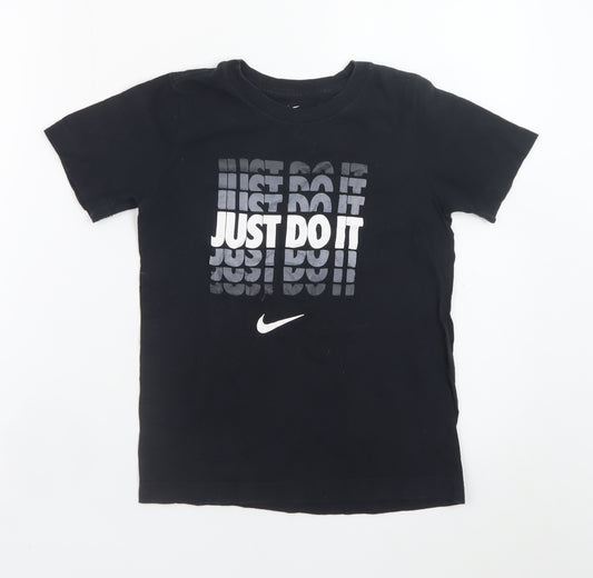 Nike Boys Black Just Do It S Graphic Sports T-Shirt Short Sleeve