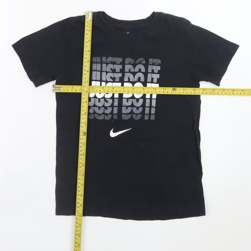 Nike Boys Black Just Do It S Graphic Sports T-Shirt Short Sleeve