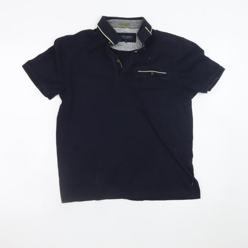 Ted Baker Men's Blue Cotton Polo Shirt Size L