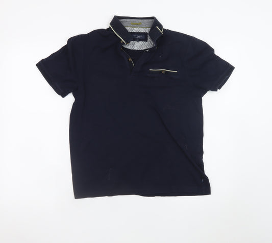 Ted Baker Men's Blue Cotton Polo Shirt Size L