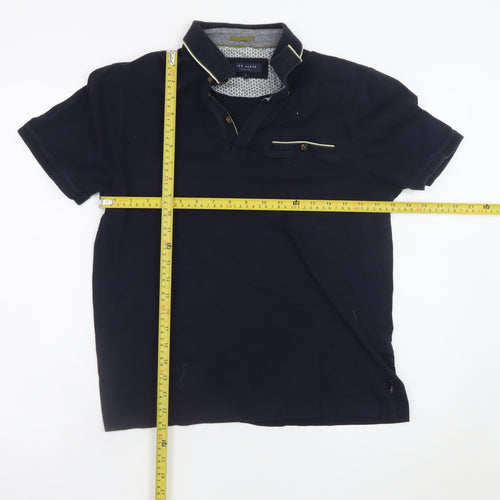 Ted Baker Men's Blue Cotton Polo Shirt Size L