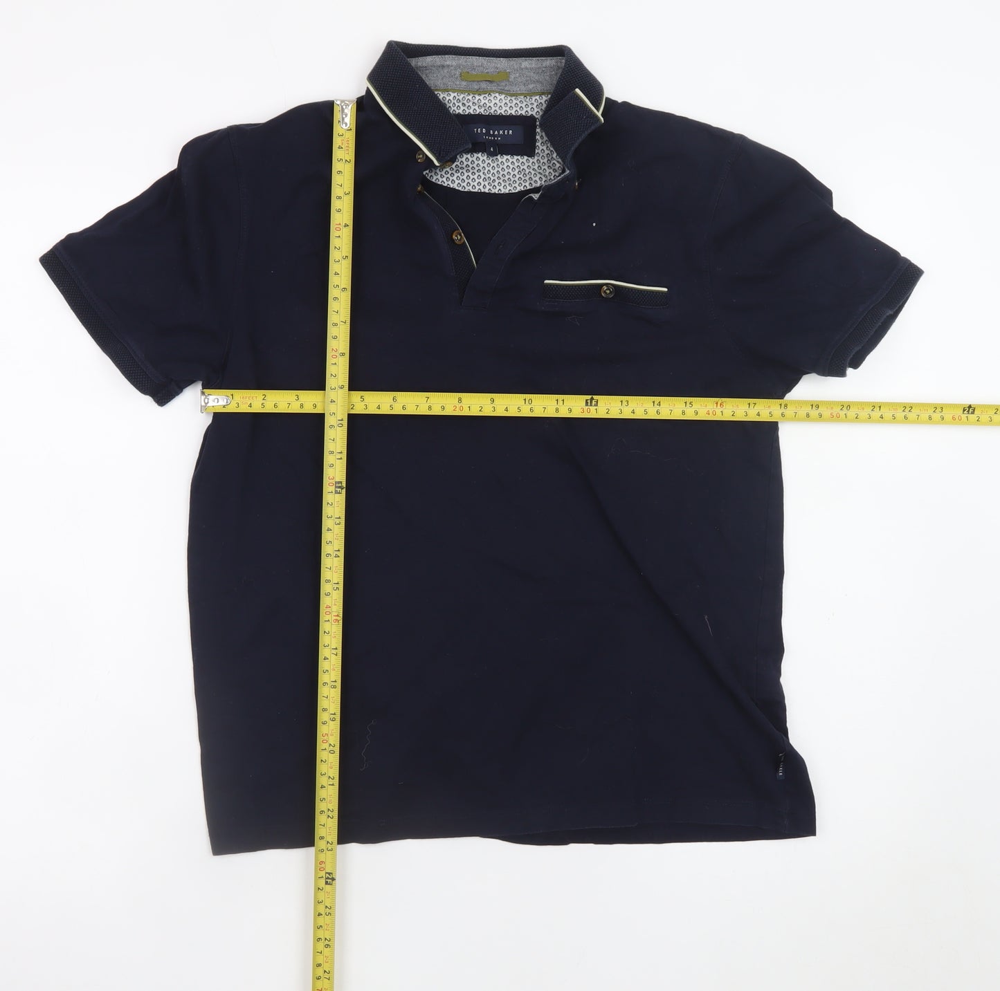 Ted Baker Men's Blue Cotton Polo Shirt Size L