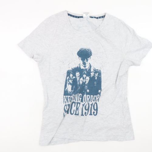 Tu Women’s Grey Peaky Blinders T-Shirt Size 12 Cotton Blend