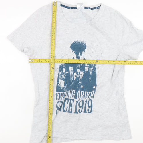Tu Women’s Grey Peaky Blinders T-Shirt Size 12 Cotton Blend