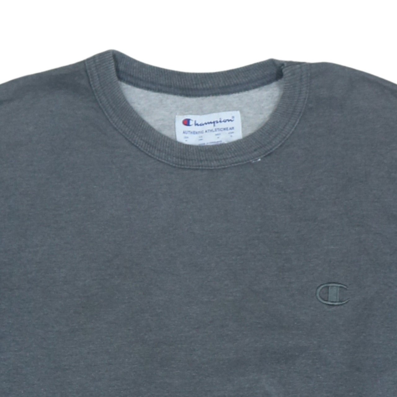 Champion Men's Grey Crew Neck Pullover Sweatshirt Size M