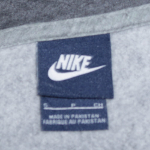 Nike Women Grey Full Zip Hoodie Small Cotton Blend Casual