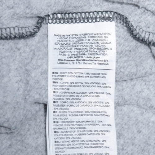 Nike Women Grey Full Zip Hoodie Small Cotton Blend Casual