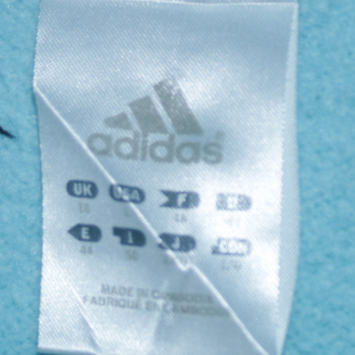 Adidas Men's Blue Pullover Hoodie L Fleece Sportswear