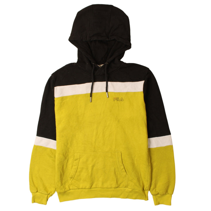 FILA Men's Yellow Black Pullover Hoodie XS Sportswear