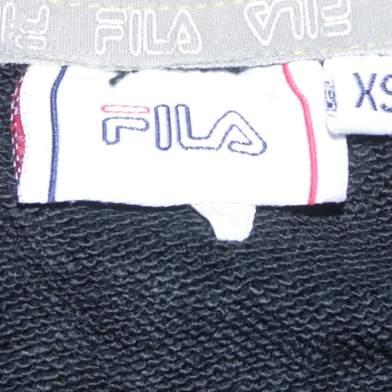 FILA Men's Yellow Black Pullover Hoodie XS Sportswear