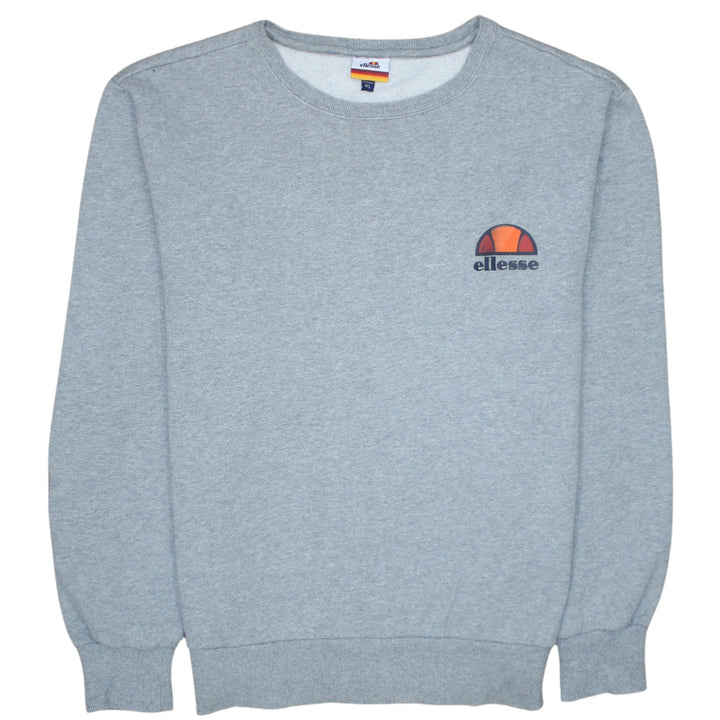Ellesse Men's Grey Logo Crew Neck Sweatshirt Size L Regular Fit