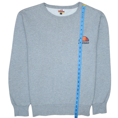 Ellesse Men's Grey Logo Crew Neck Sweatshirt Size L Regular Fit