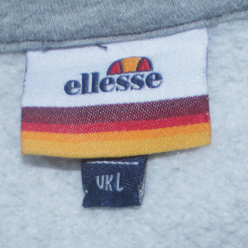Ellesse Men's Grey Logo Crew Neck Sweatshirt Size L Regular Fit