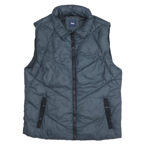 Gap Men's Grey Puffer Waistcoat M Regular Fit Lightweight
