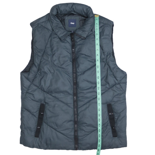 Gap Men's Grey Puffer Waistcoat M Regular Fit Lightweight