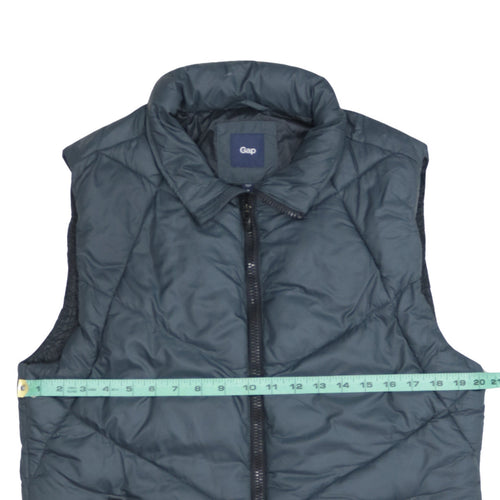 Gap Men's Grey Puffer Waistcoat M Regular Fit Lightweight