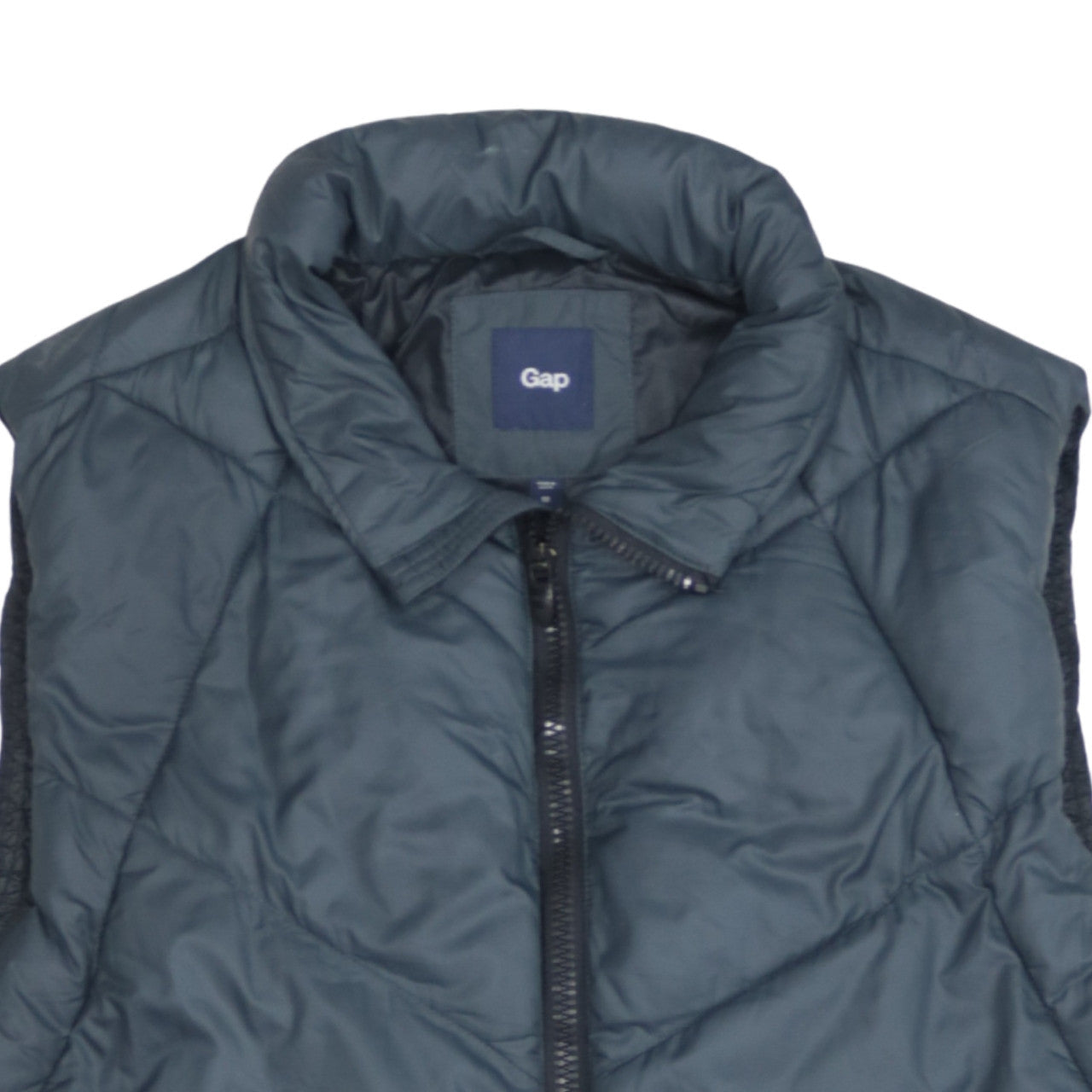 Gap Men's Grey Puffer Waistcoat M Regular Fit Lightweight