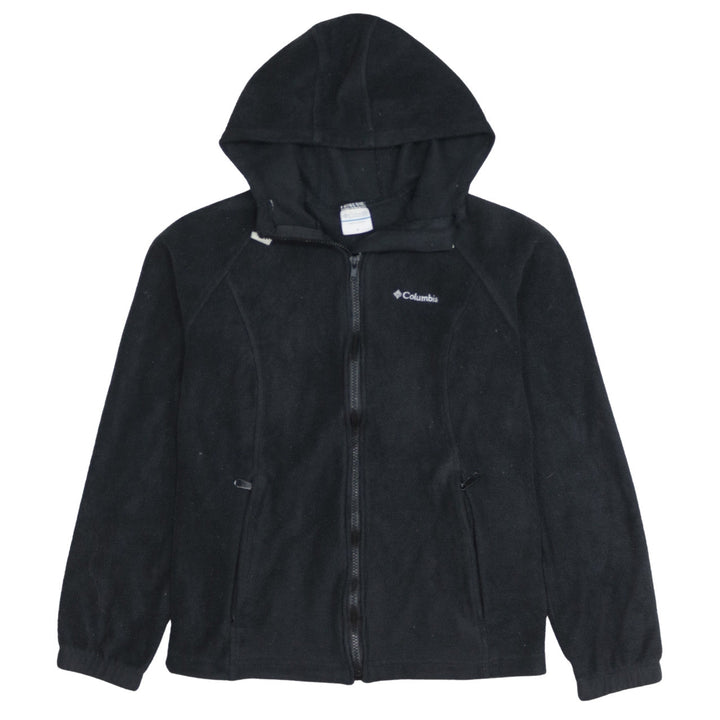 Columbia Womens Black Fleece Hooded Full Zip Jacket Size M
