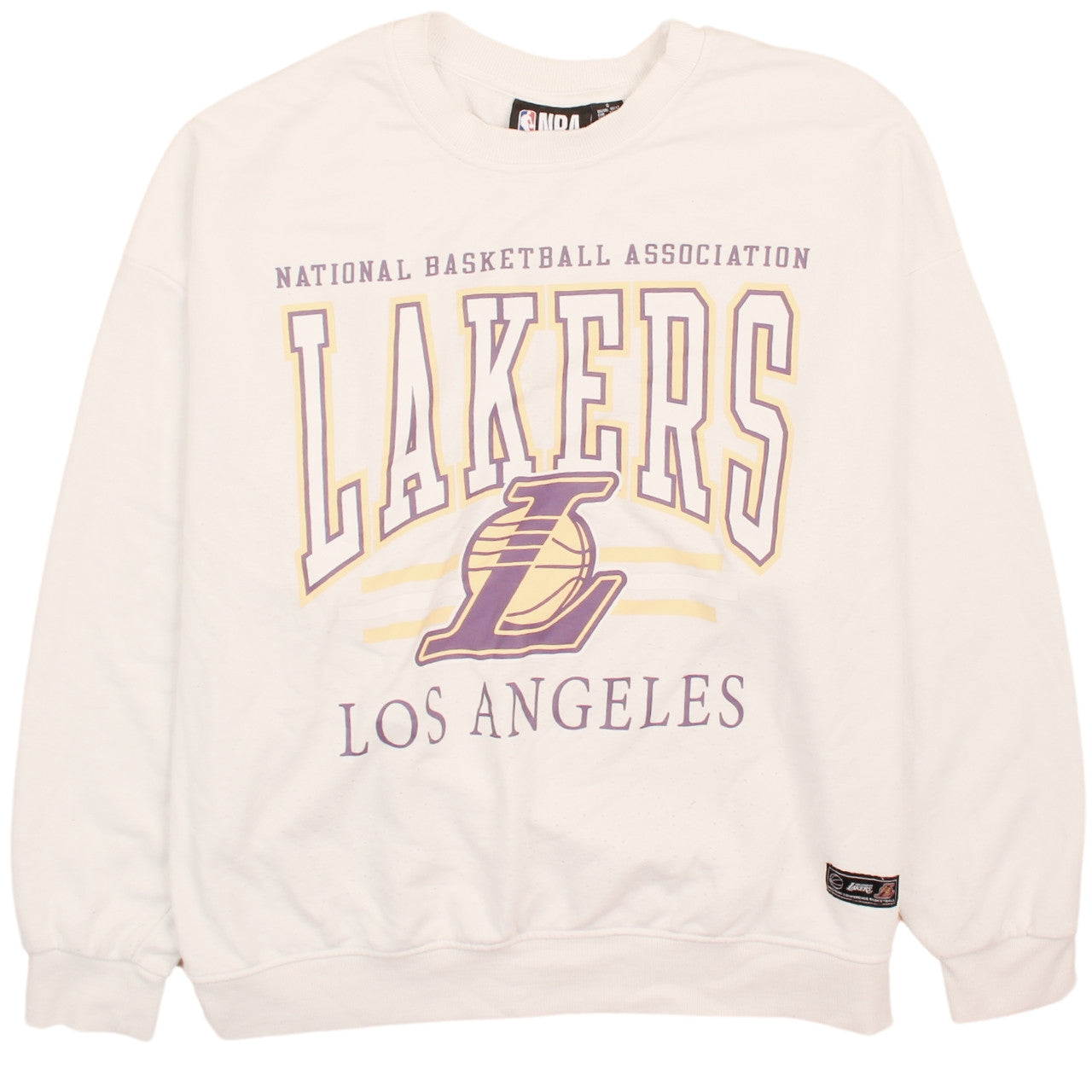NBA Los Angeles Lakers Women's Ivory Pullover Sweatshirt Size S