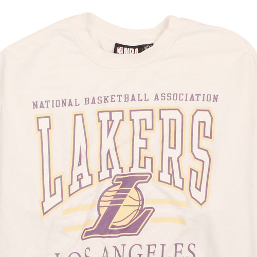 NBA Los Angeles Lakers Women's Ivory Pullover Sweatshirt Size S
