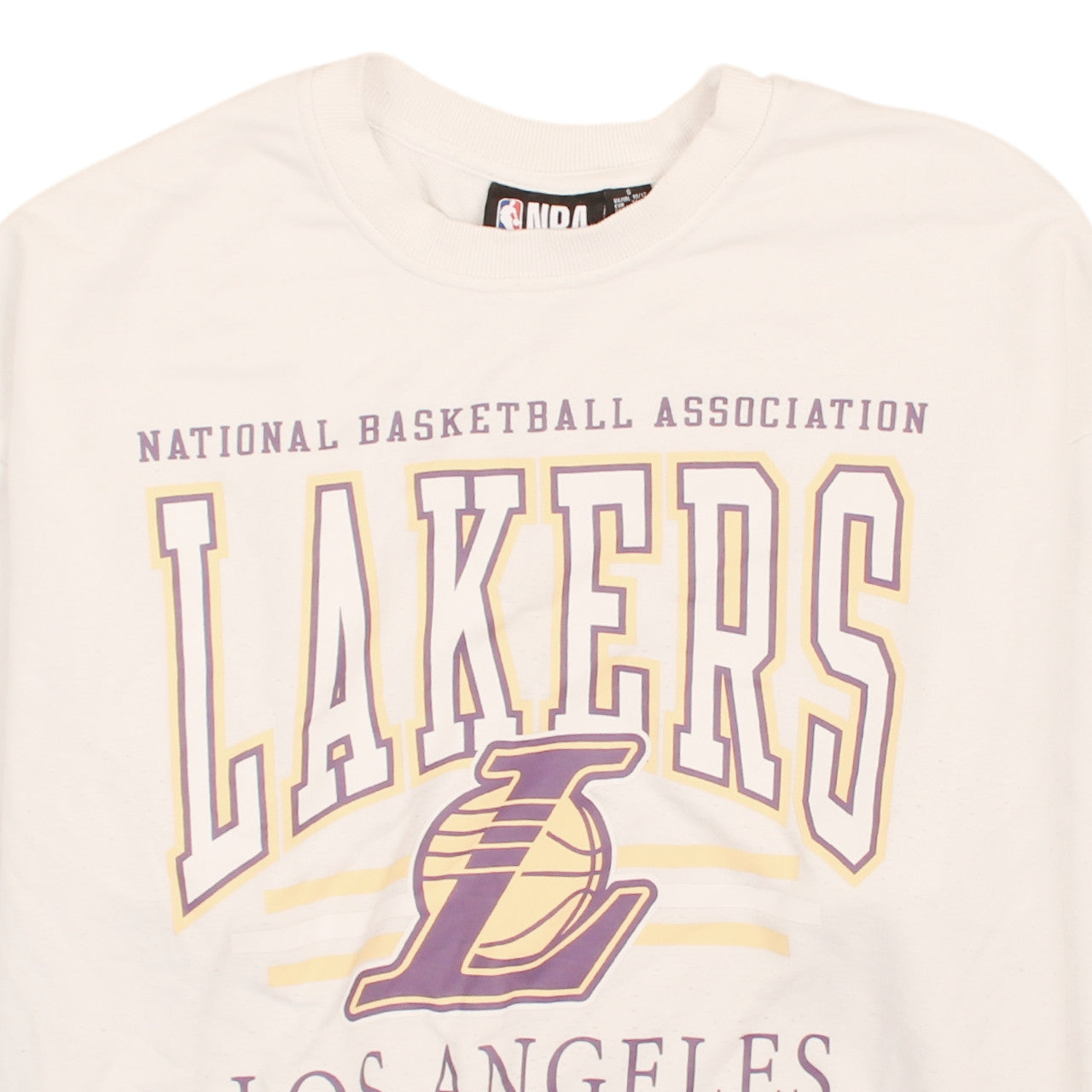 NBA Los Angeles Lakers Women's Ivory Pullover Sweatshirt Size S