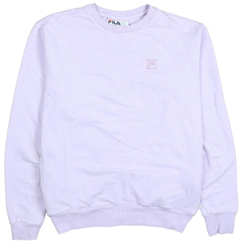 FILA Womens Lilac Crew Neck Sweatshirt Size S Casual Logo Pullover