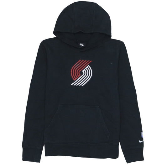 Nike Boys Black Pullover Hoodie L 14/16 Portland Trail Blazers Logo