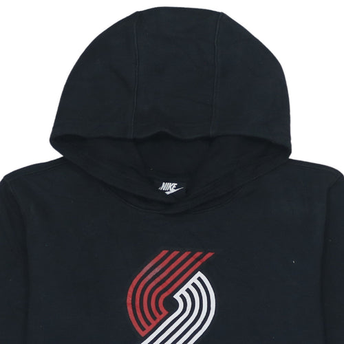 Nike Boys Black Pullover Hoodie L 14/16 Portland Trail Blazers Logo