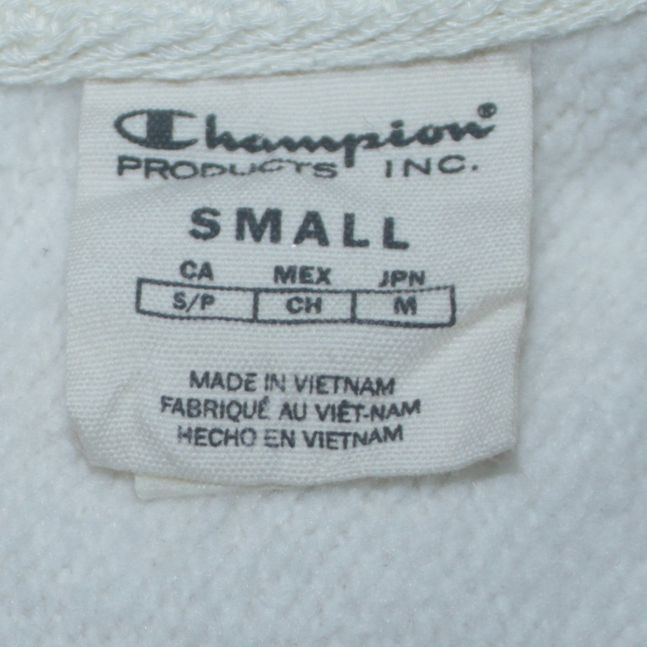 Champion Men's White Small Logo Crew Neck Pullover Sweatshirt