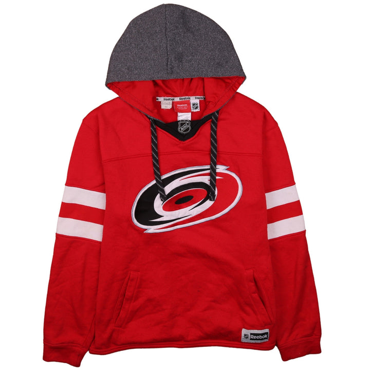 Reebok Men’s Red NHL Face Off Hoodie L Pullover Fleece Hockey Sweatshirt