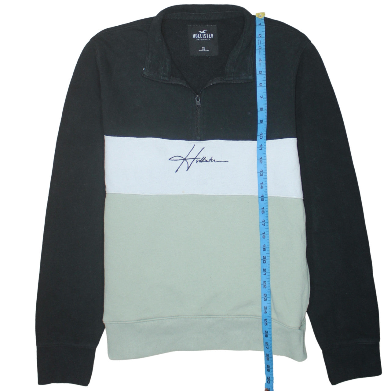 Hollister Men’s Multicoloured XL 1/4 Zip Logo Sweatshirt