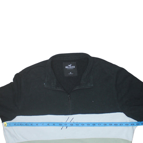 Hollister Men’s Multicoloured XL 1/4 Zip Logo Sweatshirt