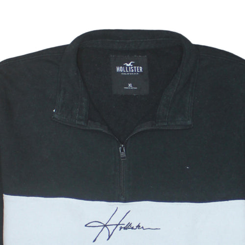 Hollister Men’s Multicoloured XL 1/4 Zip Logo Sweatshirt
