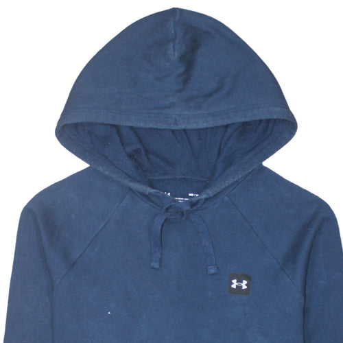 Under Armour Men’s Blue Pullover Hoodie M Loose Fit Fleece Sweatshirt