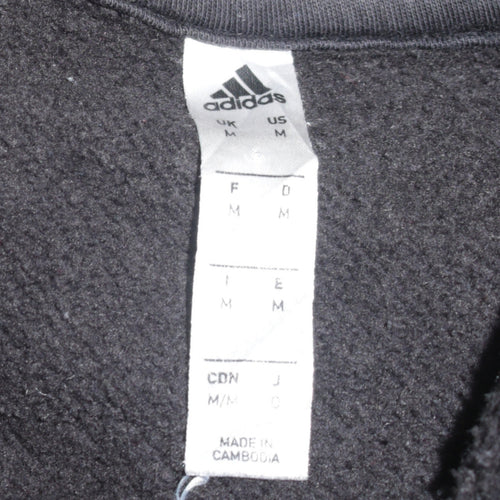 Adidas Men's Black Pullover Hoodie M Sports Fleece Sweatshirt