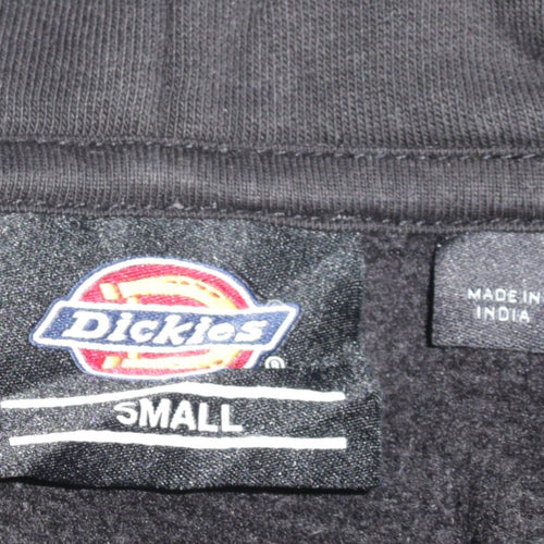 Dickies Men’s Black Small Pullover Hoodie Fleece Logo Classic