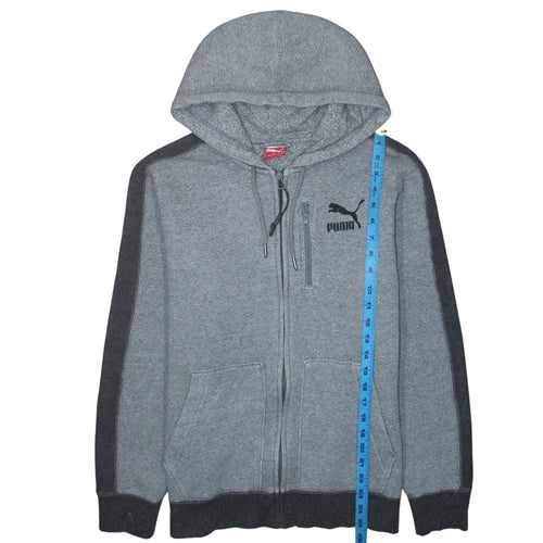 Puma Men's Grey Full Zip Hoodie Size M Sport Lifestyle Fleece