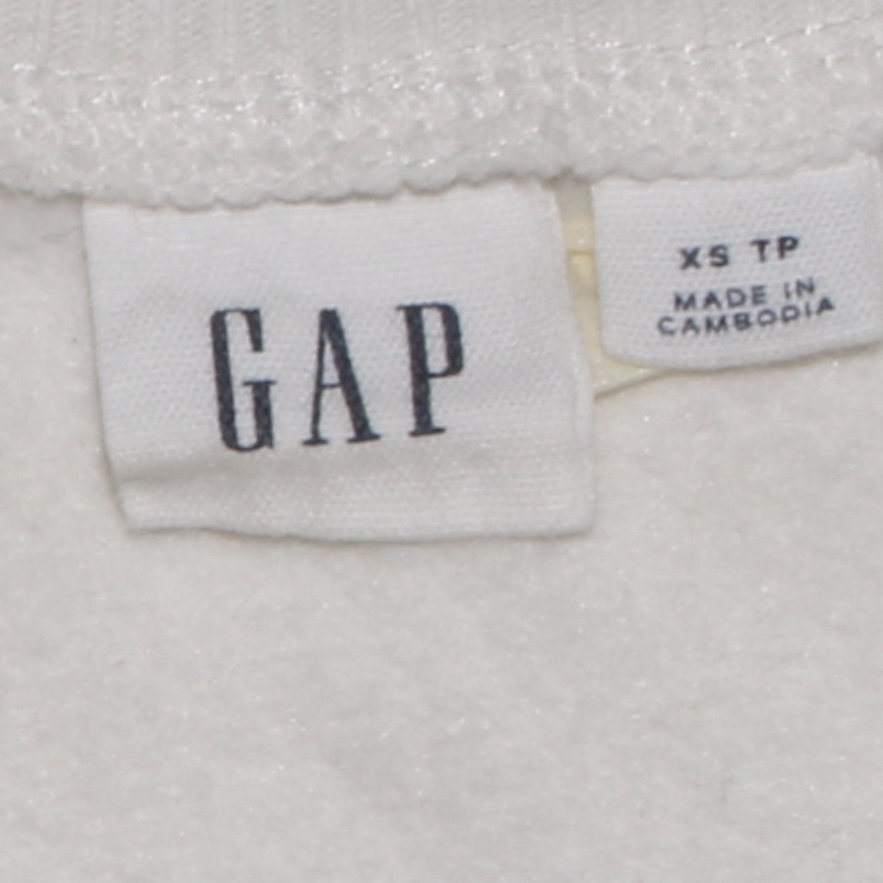GAP Women Ivory XS Glitter Logo Pullover Sweatshirt