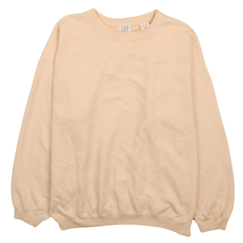 GAP Womens Beige Pullover Sweatshirt Cotton Blend Size M Casual