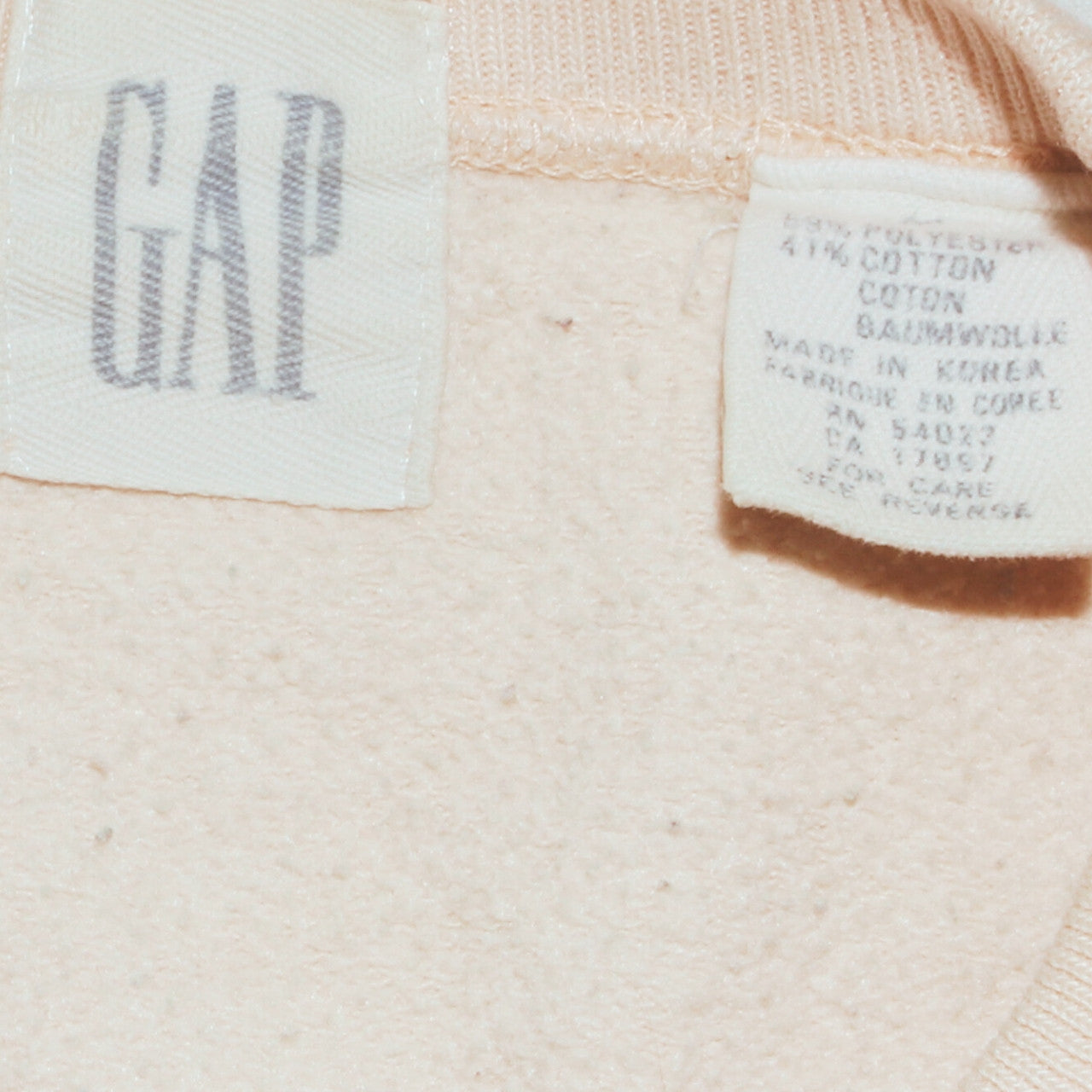 GAP Womens Beige Pullover Sweatshirt Cotton Blend Size M Casual