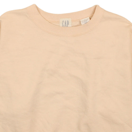 GAP Womens Beige Pullover Sweatshirt Cotton Blend Size M Casual