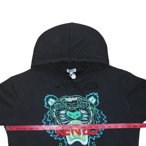 Kenzo Men Black L Embroidered Tiger Pullover Hoodie