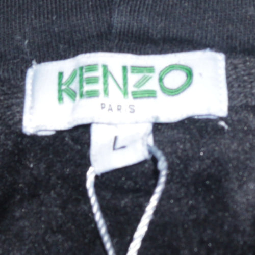 Kenzo Men Black L Embroidered Tiger Pullover Hoodie