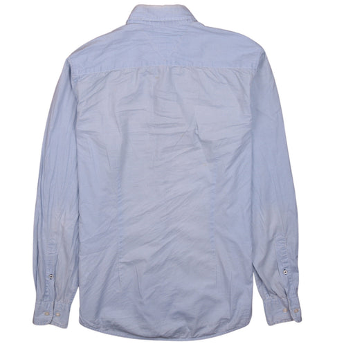Tommy Hilfiger Men's Blue Slim Fit Long Sleeve Button-Up Shirt S