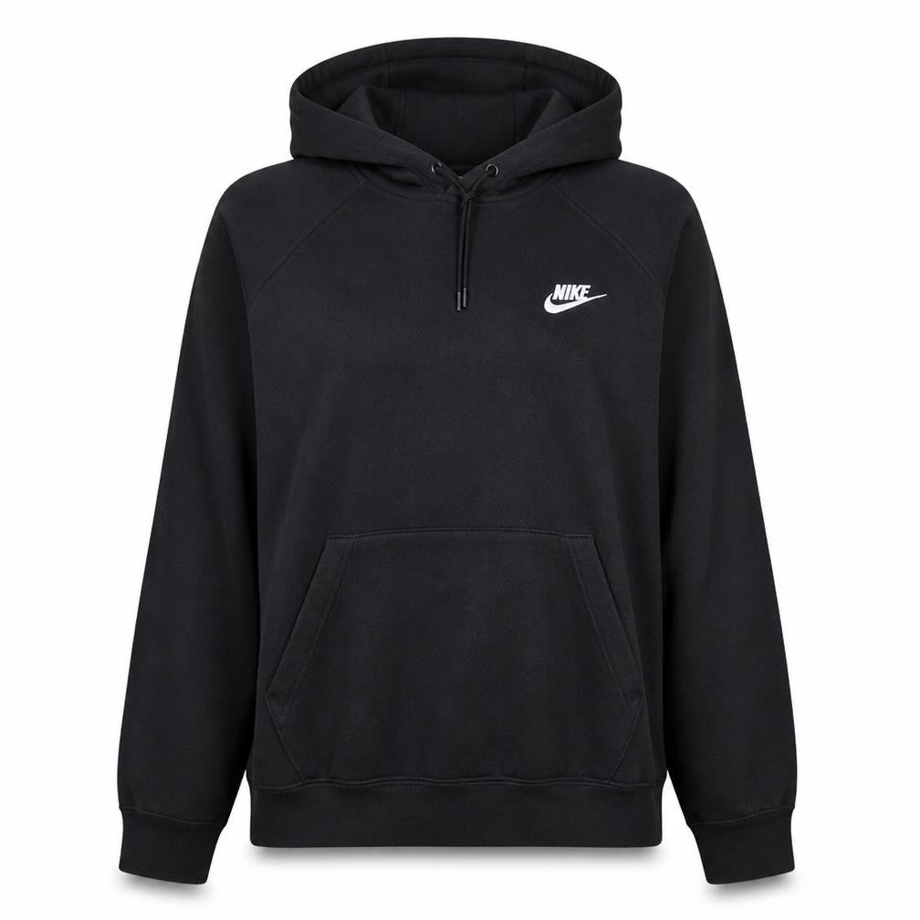Nike Womens Black XL Pullover Hoodie Cotton Blend Sportswear