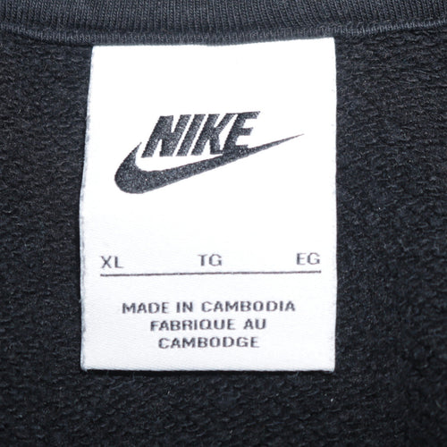 Nike Womens Black XL Pullover Hoodie Cotton Blend Sportswear