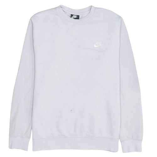 Nike Womens White Cotton Blend Pullover Sweatshirt M